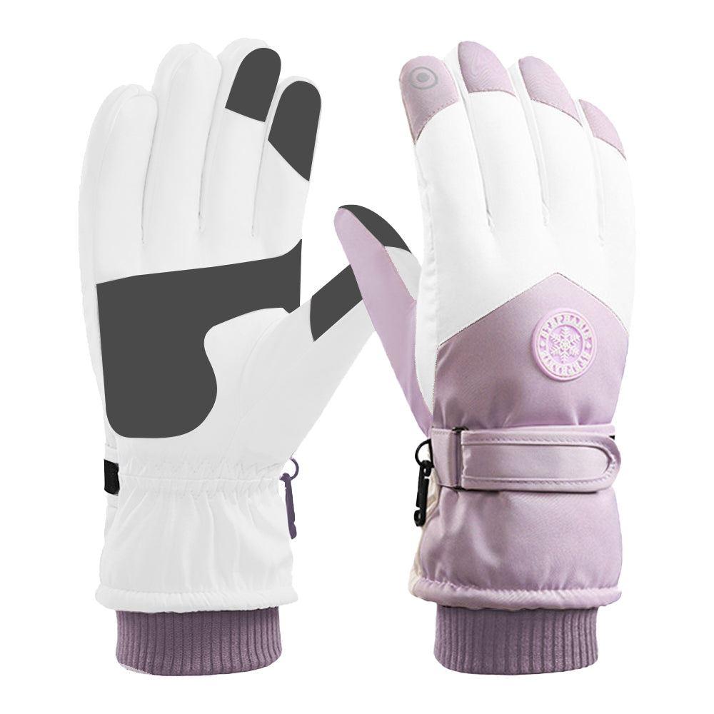 Pair of Warm Plush Touch Screen Winter Ski Gloves Snow Gloves Riding Gloves Dark Gray