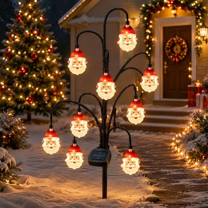 Christmas Solar Garden Light Warm White Ground Stake Light - Santa