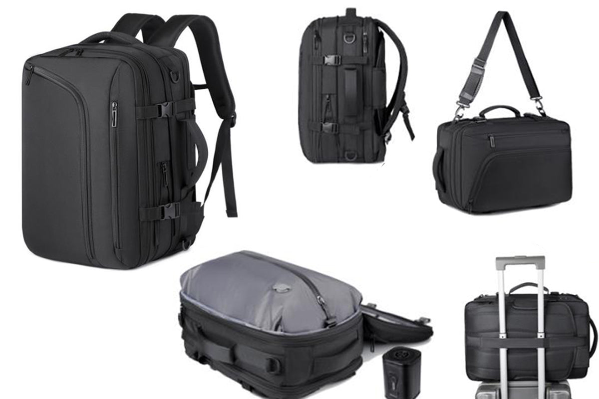 Vacuum Backpack with Pump Compression Travel Business Backpack with Laptop Sleeve