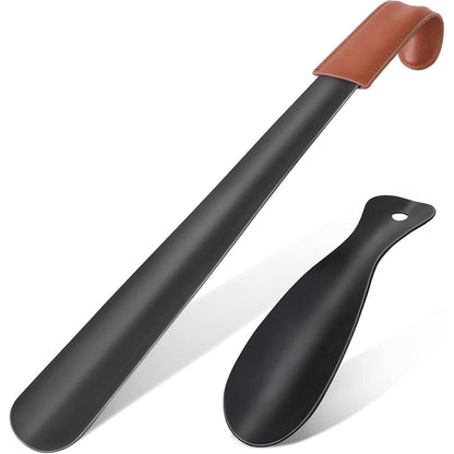 2PCS Metal Long Handle Shoe Horn Set for Men and Women
