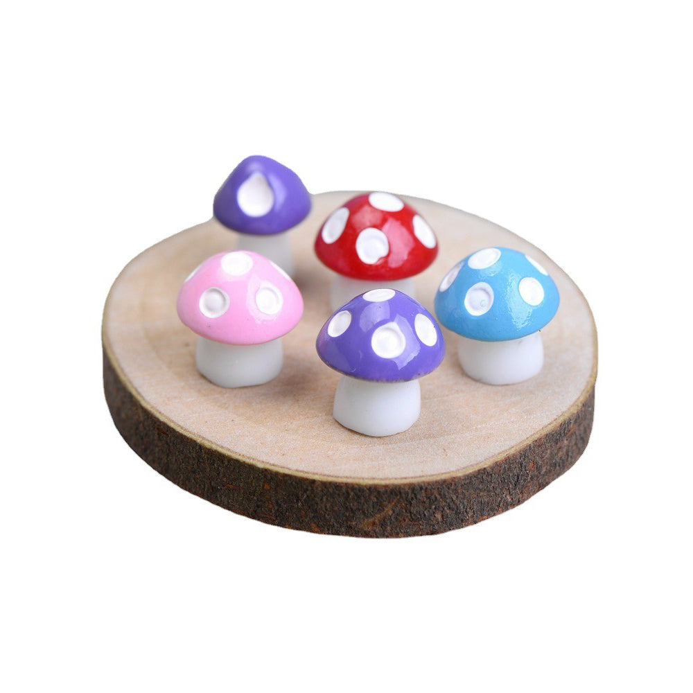 40Pcs DIY Dollhouse Miniatures Mushroom Statue Figurines Fairy Garden Bonsai Landscape Decoration Mixed Colors