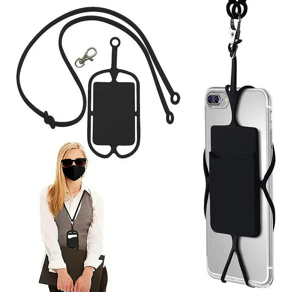 2PCS Universal Cell Phone Lanyard With Adjustable Neck Strap And Card Holder