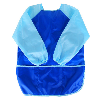 Kids Art Smock Waterproof Painting & Craft Apron for Children Also for Cooking Blue