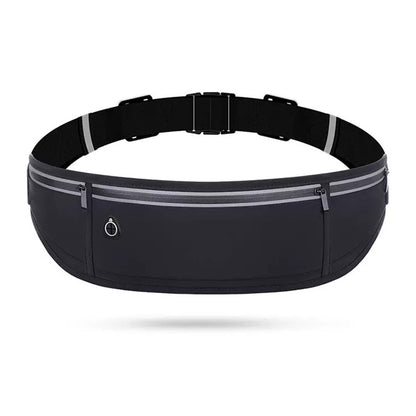 Running Belt Waist Pack Ultra Light Water Resistant Fitness Belt Waist Bag Black