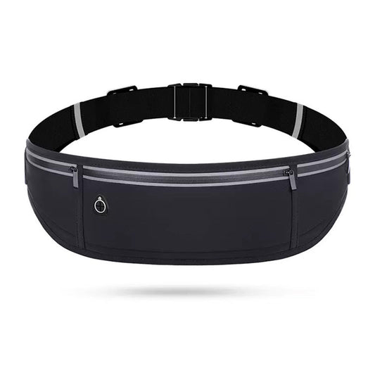 Running Belt Waist Pack Ultra Light Water Resistant Fitness Belt Waist Bag Black