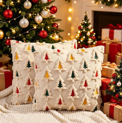 2 Pack 45x45cm Polyester Christmas Decorative Throw Pillow Covers - Mixed Color
