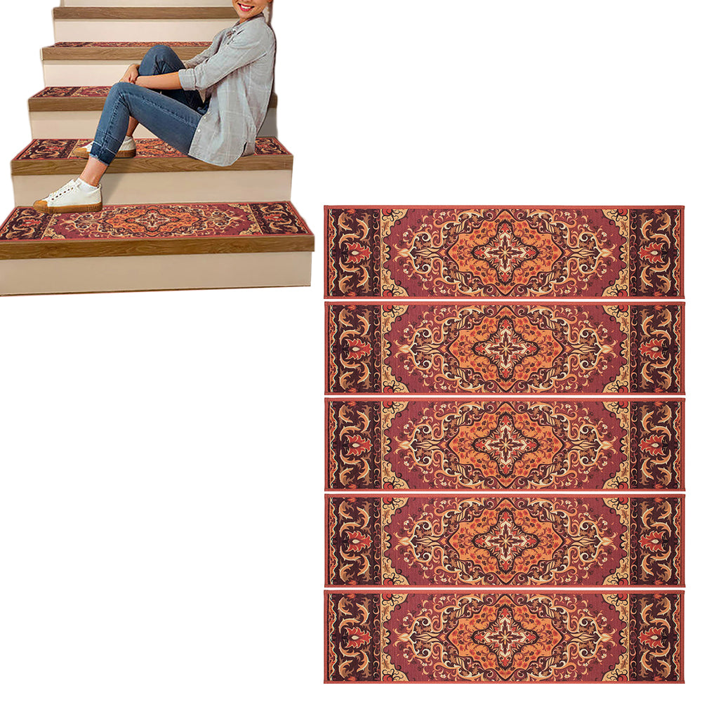 5Pcs Self Adhesive Carpet Stair Tread Stair Mat - Style 1