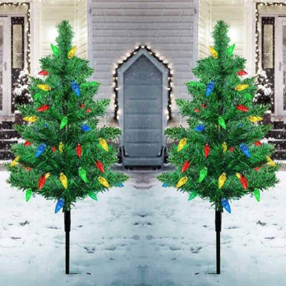 4-in-1 Solar Christmas Tree Lights Xmas Outdoor Garden Decorations