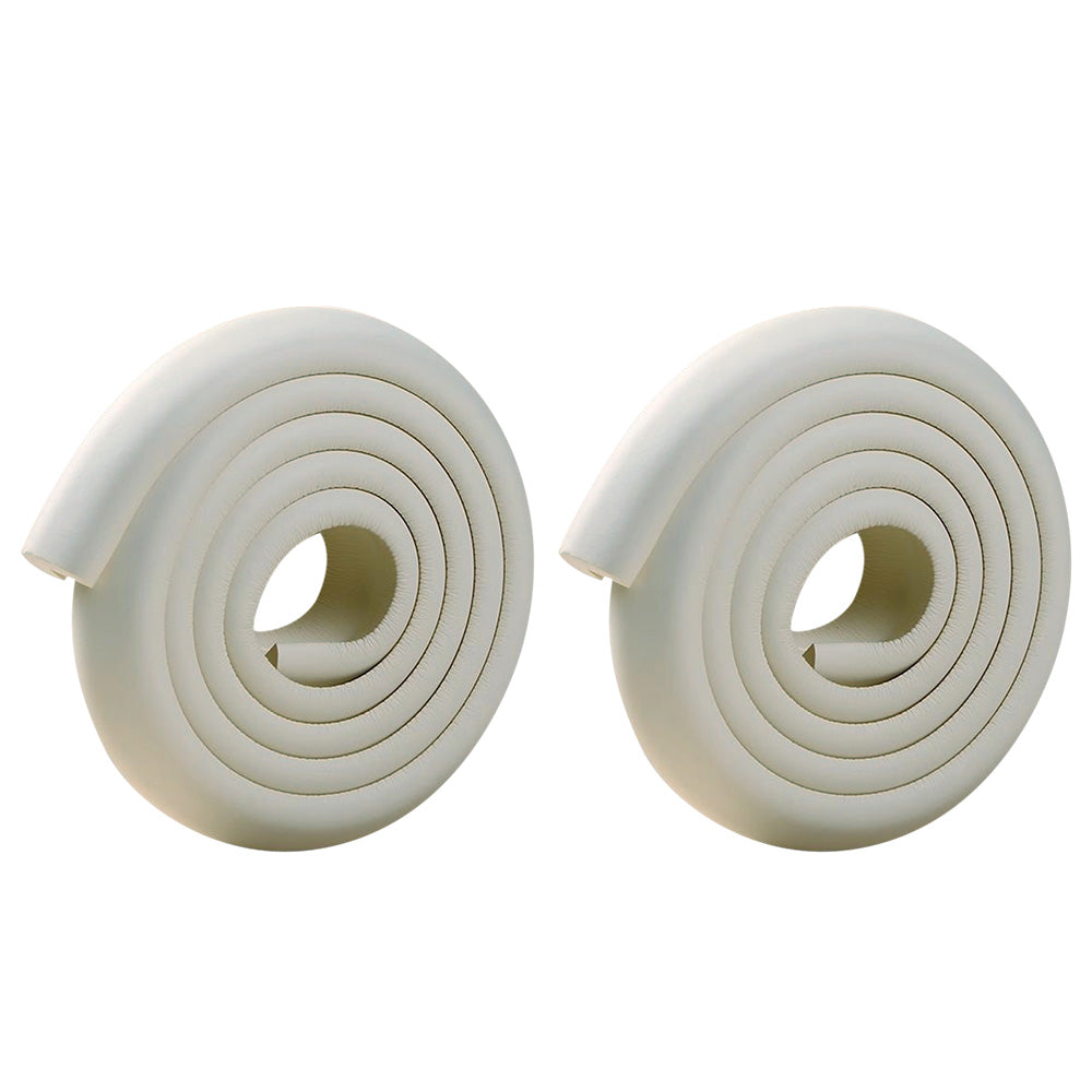 2 Piece L Shaped NBR Foam Table Edge Guards - White