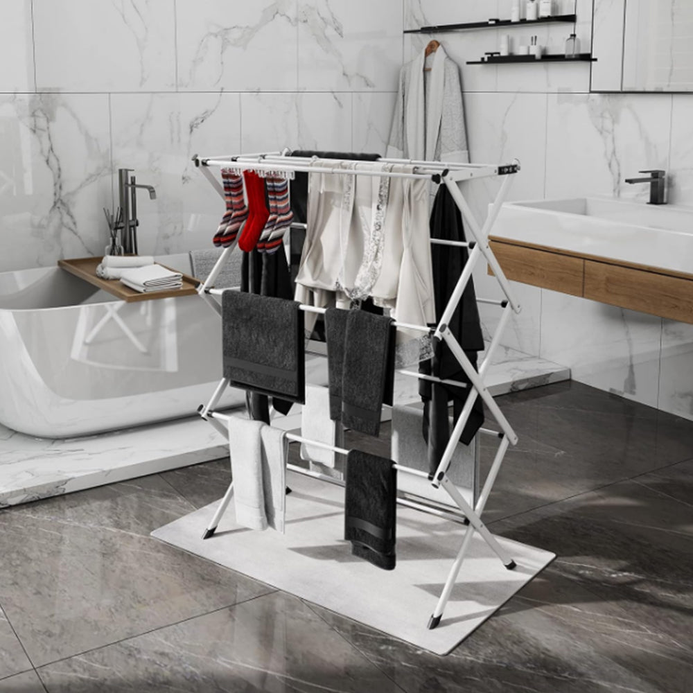 3-Tier Clothes Drying Rack Folding Multi-Functional  Laundry Hanger Stand