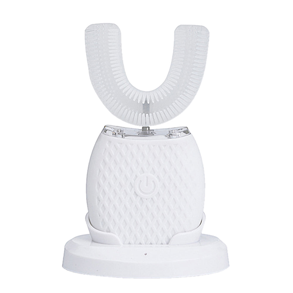 U Shaped Automatic Toothbrush Ultrasonic Electric Toothbrush for Adults White