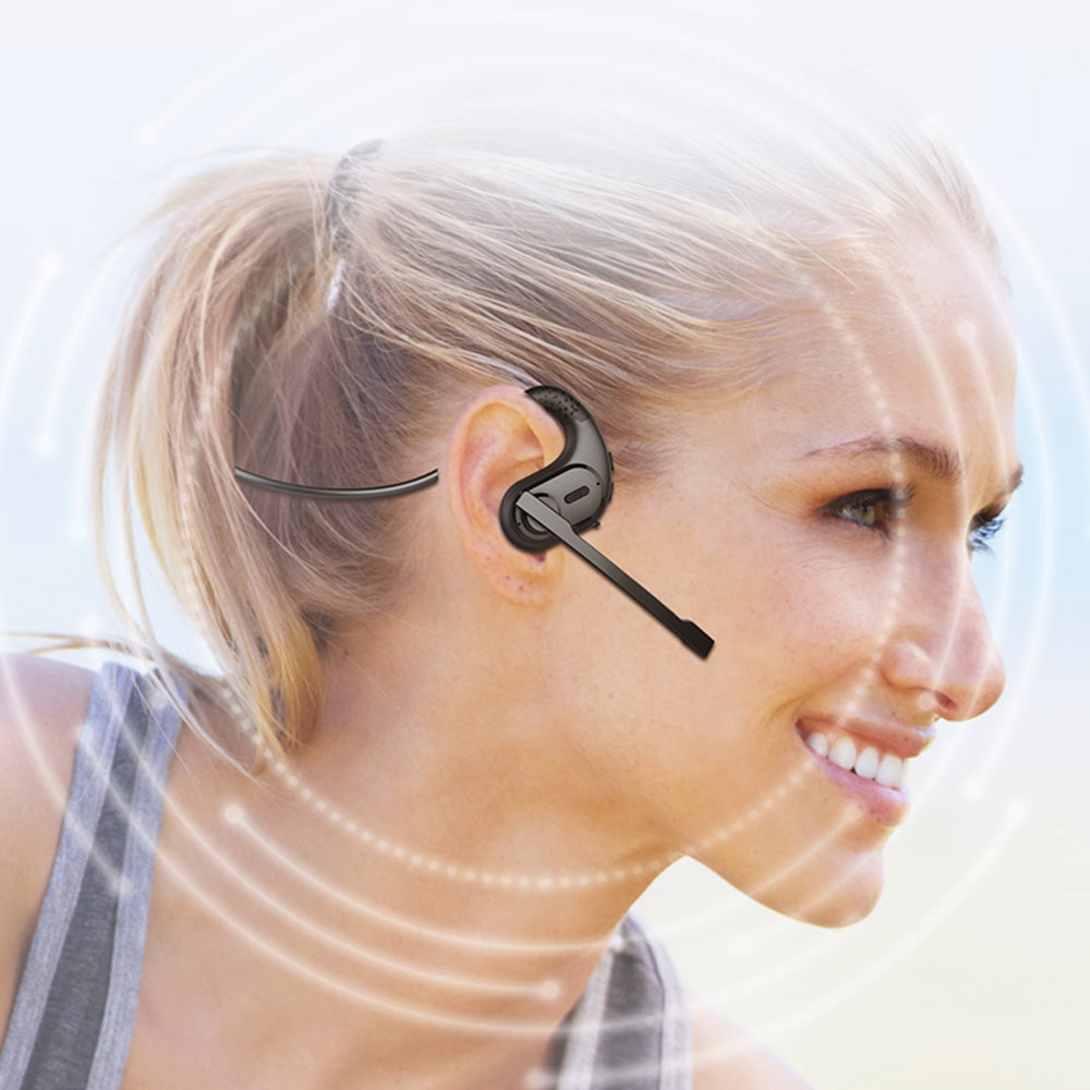 Bluetooth 5.3 Open Ear Headphones With Removable Mic Wireless Headset