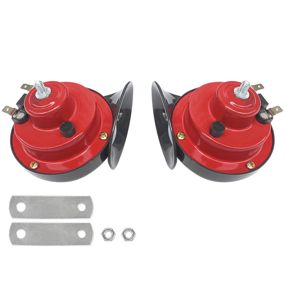 2Pcs Loud Snail Horn for Motorcycle Car Truck SUV Boat-24V