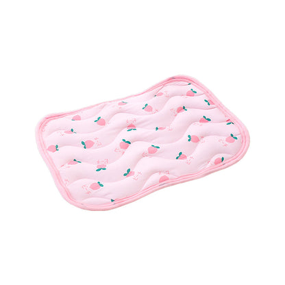 Pet Cooling Mat Breathable Ice Sleeping Pad for Cats Dogs Pink