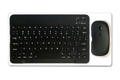 Ultra Slim Portable Wireless Bluetooth Keyboard Mouse Combo for Tablet Laptop -Black