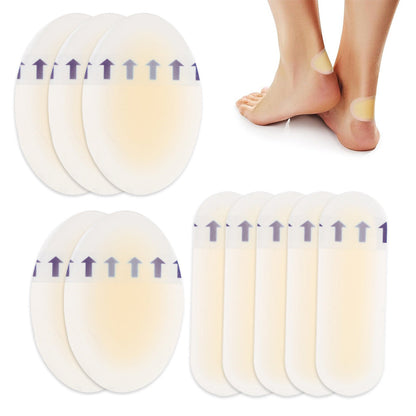10Pcs Set Gel Bandages for Feet Heel Water-Resistant Hydrocolloid Blister Pads for Prevention Recovery Style 1