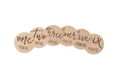 6Pcs 10CM Wooden Milestone Cards For Kids Announcement And Milestone
