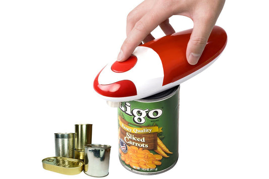 Kitchen Auto Electric Can Opener Automatic One Touch Open Cans Hands Free-Red