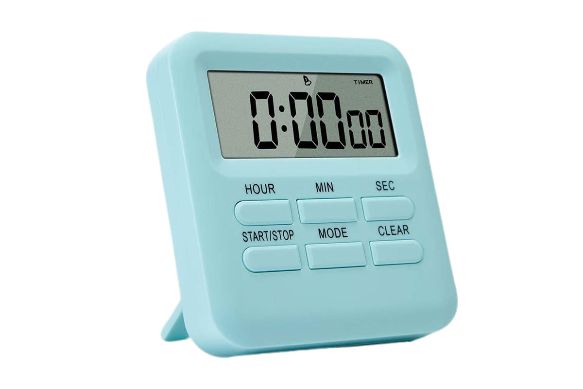 Digital Kitchen Timer LCD Display Cooking Timer with Loud Alarm -Acid Blue
