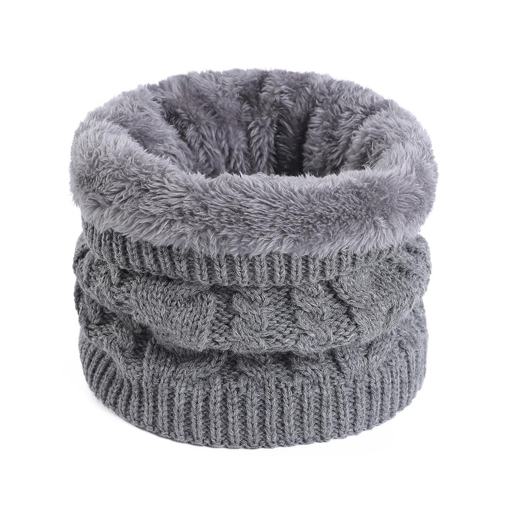 Winter Neck Gaiter Fleece Thick Neck Warmer Cover Ski Gaiters for Men Women-Grey