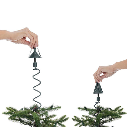 Twist-On Christmas Tree Topper Holder with Stabilizing Support for Tree Decor
