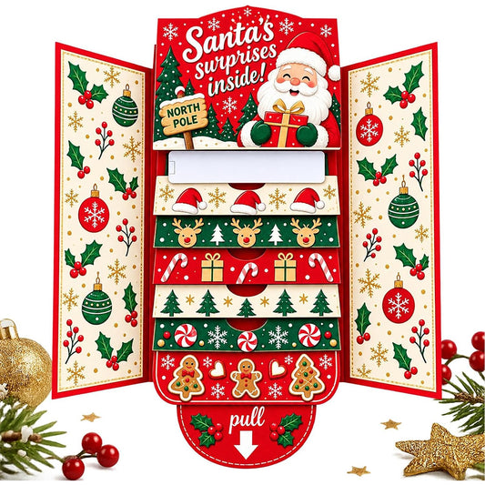 Waterfall Christmas Gift Card Booklet Christmas Gift Card Book for Adults - Santa