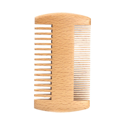 2PCS Double Sided Wooden Beard Comb-14 Teeth