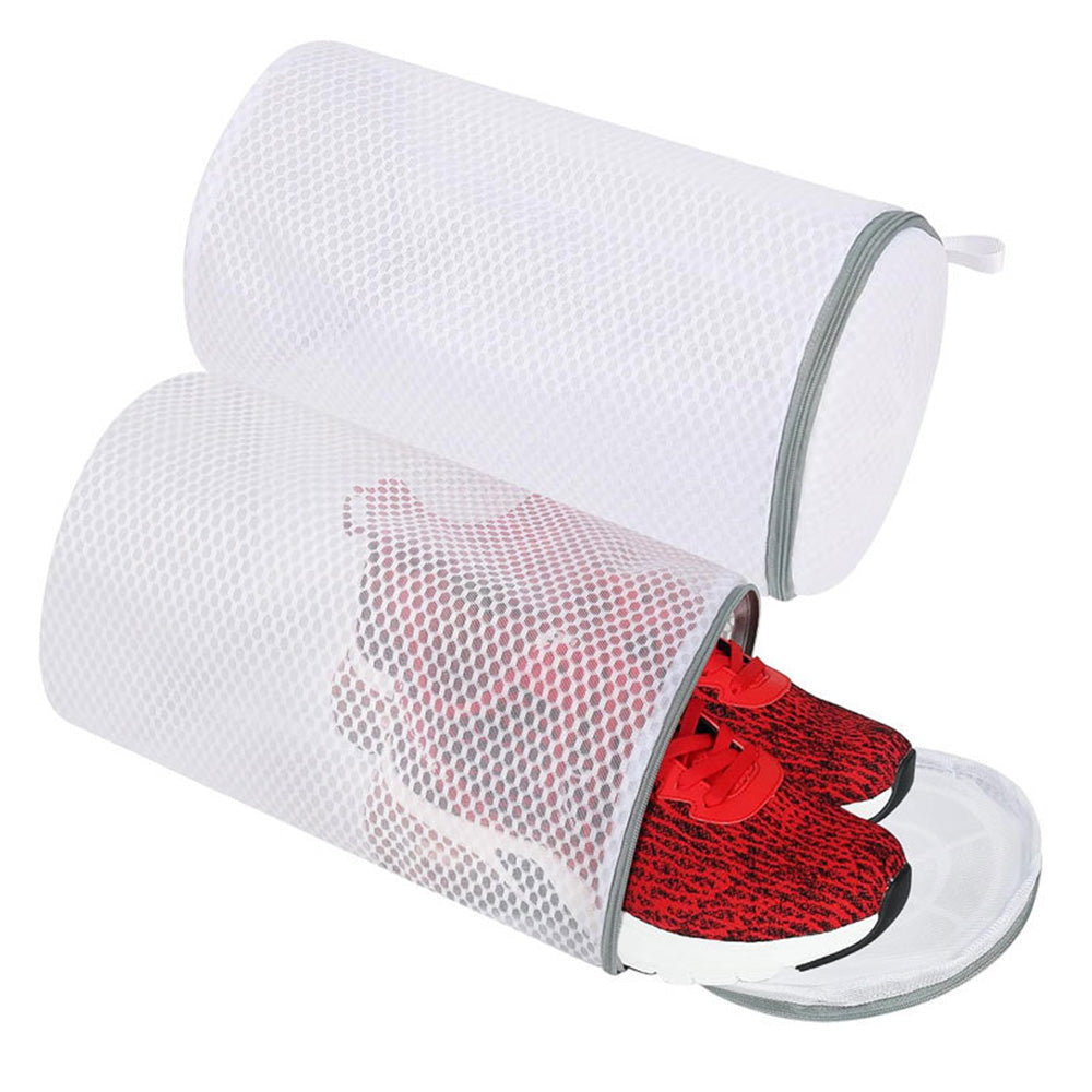 4Pcs Cylinder Mesh Shoe Washing Bags  Shoe Laundry Bags with Zipper for Sneakers Running Shoes Socks