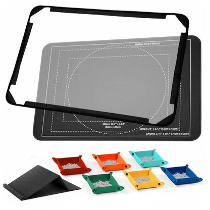 Felt Puzzle Board Mat with Stand and 6 Color Trays