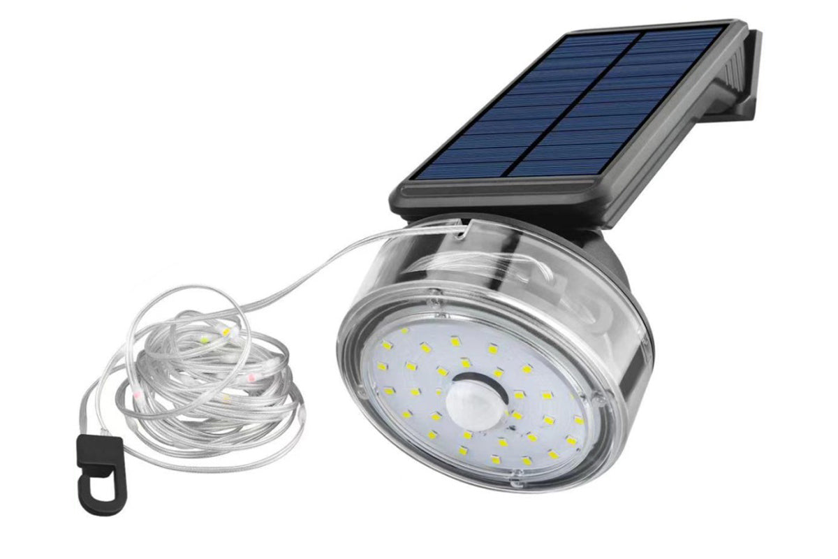 Motion Sensing Solar Wall Light with String Light