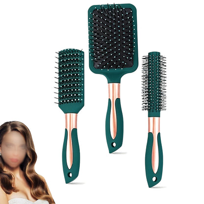 3Pcs Paddle Hair Brush Set