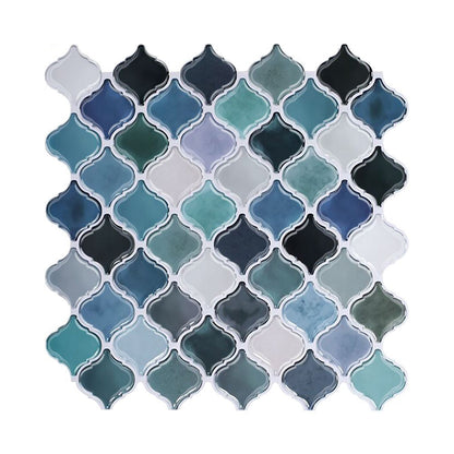 Mosaic Self-Adhesive Waterproof Tile Stickers Removable Decal for Kitchen Bathroom -Blue