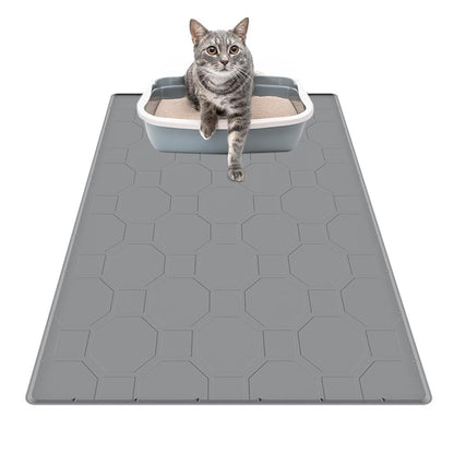 86x56cm Waterproof Silicone Cat Mat ââ‚?Little Box Mat for Cats Grey