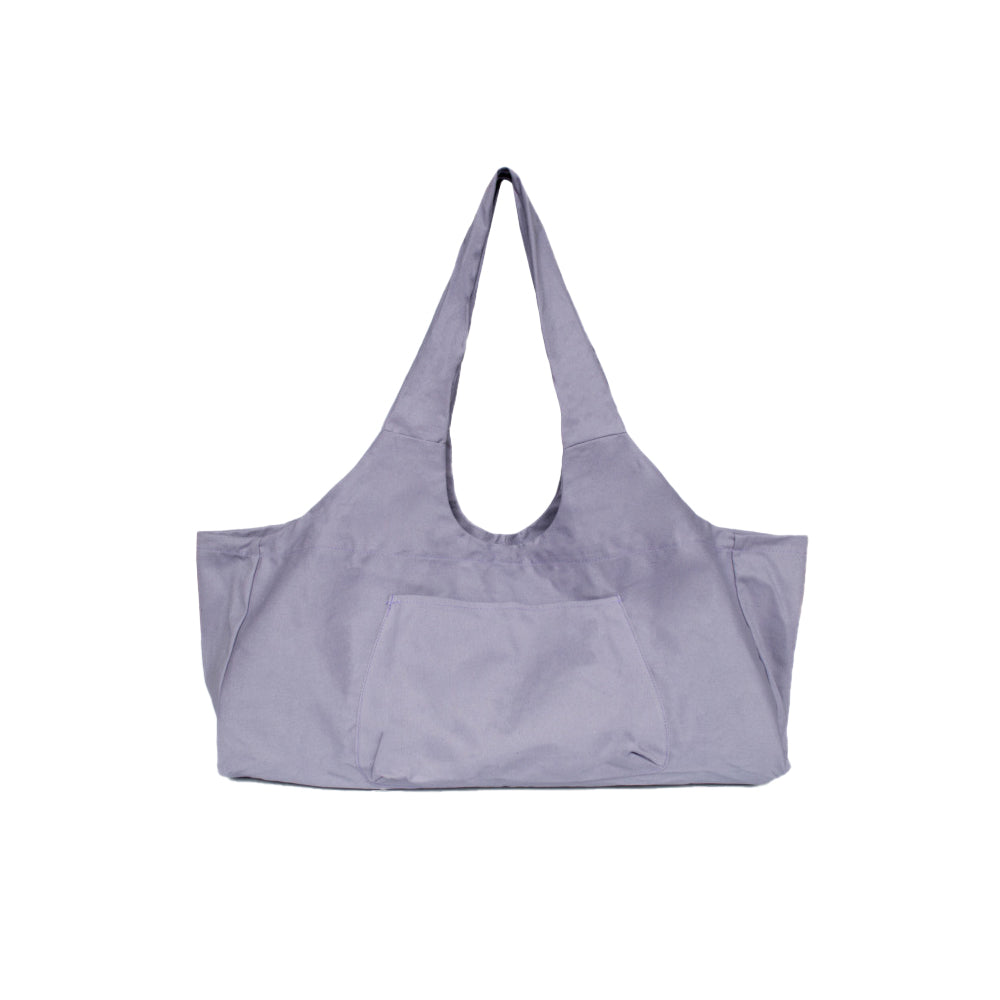Large Yoga Mat Carrying Bag with Side Pocket Yoga Tote Bag Gym Bag Purple