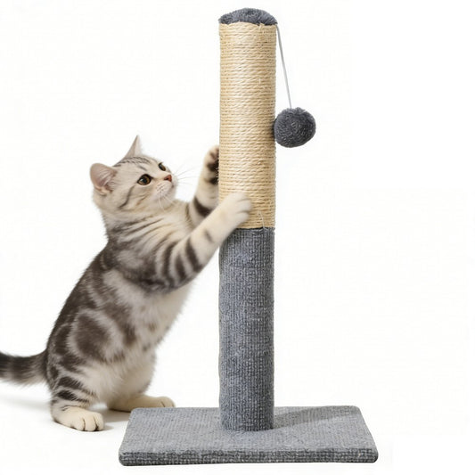 Cat Scratching Post with Hanging Balls Sisal Cat Tree Tower Cat Rubbing Post