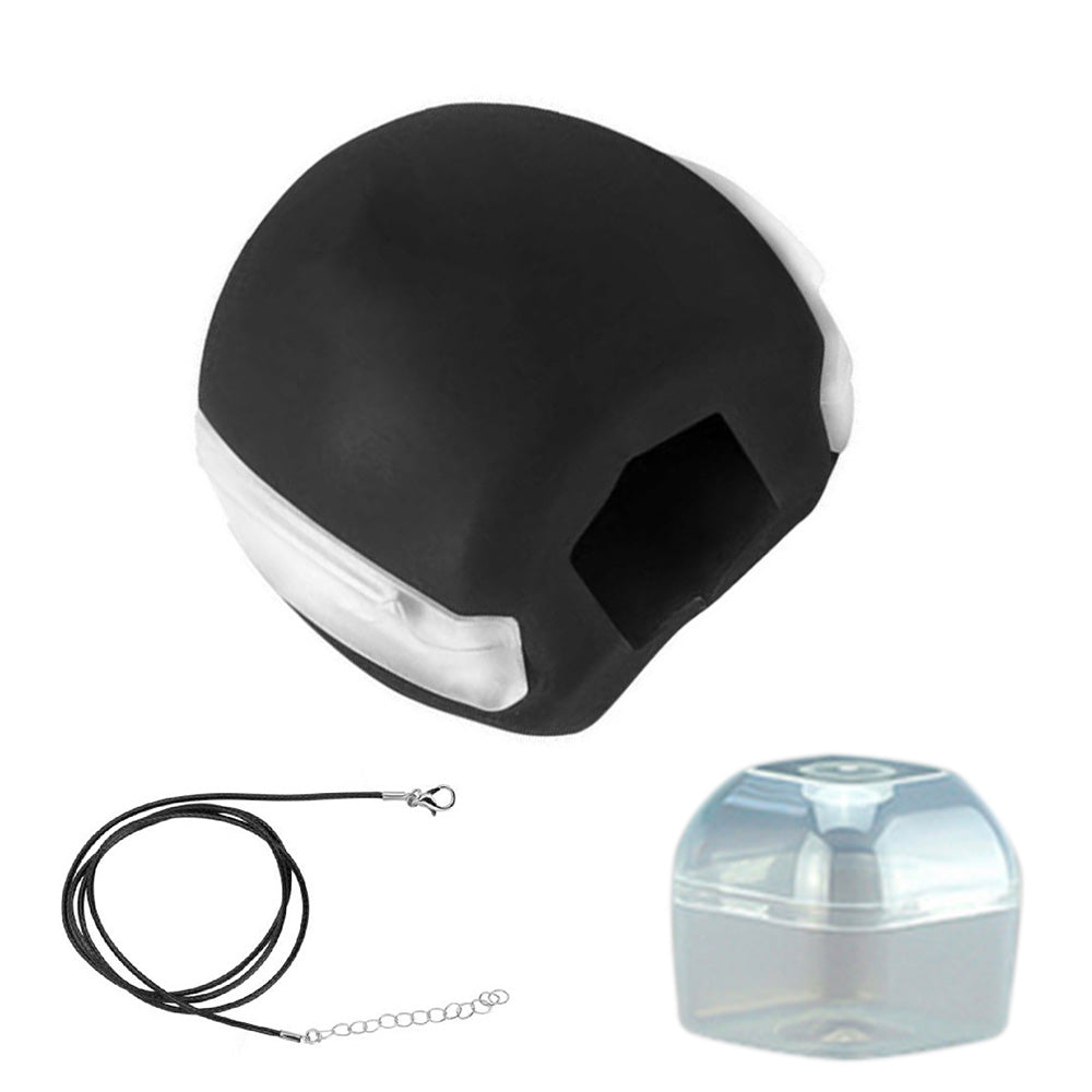 Jaw Line Exercise Fitness Ball Trainer Muscle Neck Face Exerciser Toning Device-Black