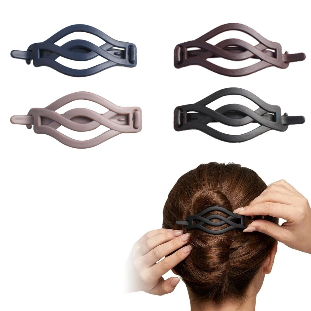 4Pcs Flat French Twist Hair Clips