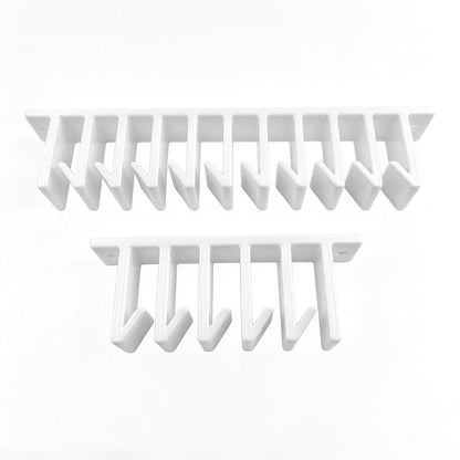 2 Pack 5 Grids Under Shelf Lid Organizer Slide In for Cabinet Storage - White