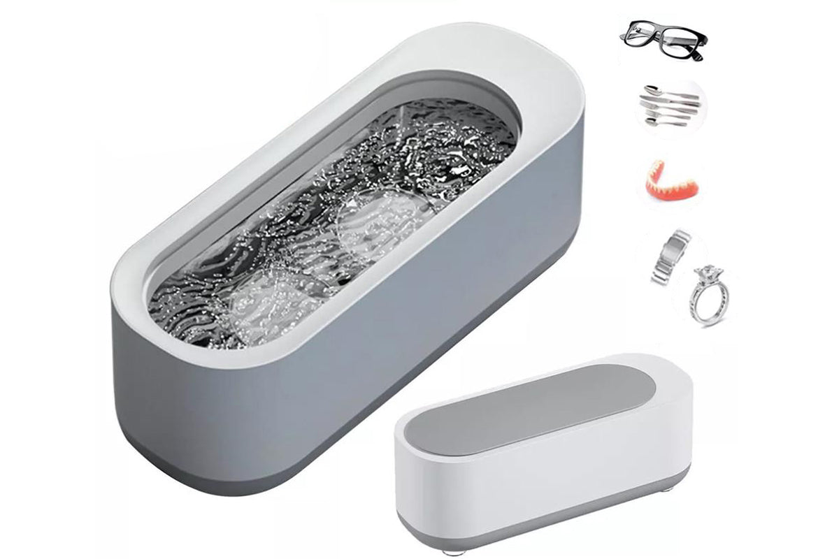 Ultrasonic Cleaner Sonic Wave Tank False Teeth Glasses Watch Jewelry Cleaning Machine 300ML