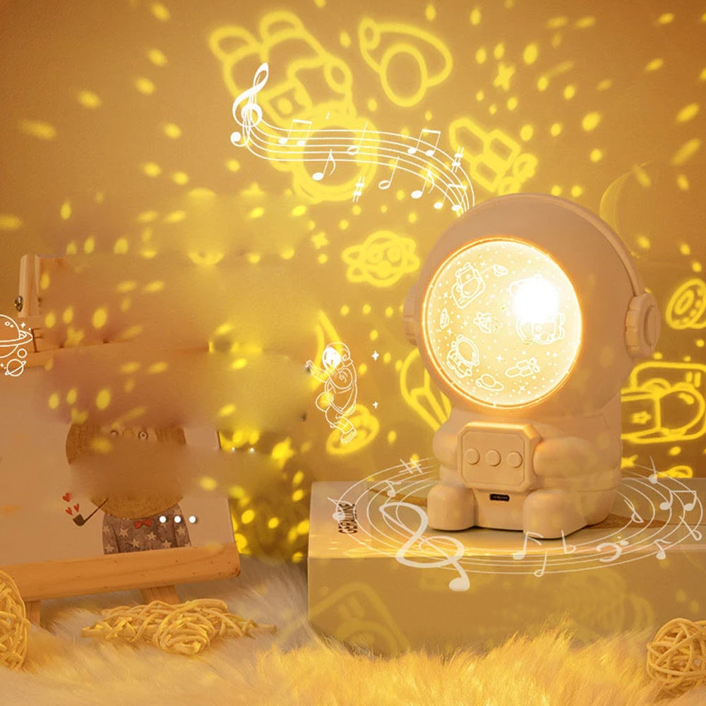 Astronaut Projector Light Starry Music Night Light Bedside Table Lamp Kids Gift