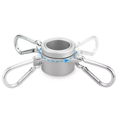 2 Pcs Metal Flag Pole Rings Aluminum Alloy Swivels Flagpole Rings