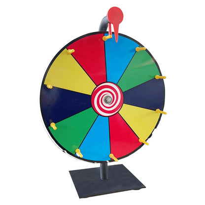 30CM Spinning Prize Wheel 10 Slots Tabletop Roulette Wheel with Stand