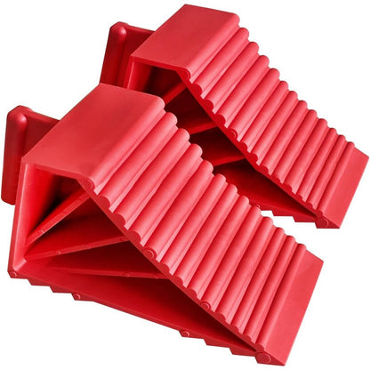 2Pcs RV Wheel Chocks Non-Slip Base Wheel Stoppers for Cars Camper RV Trailer