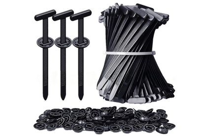 200Pcs Nylon Universal Cable Tie Buckle Zip Tie for Car Repair Wire Bundling