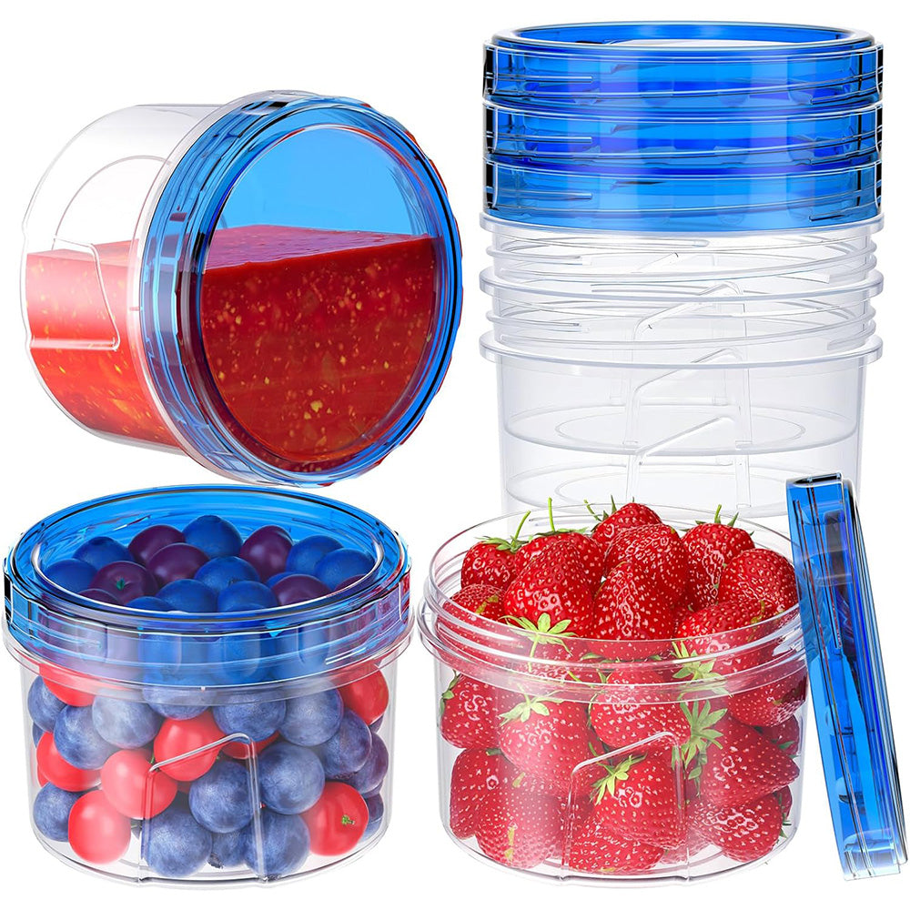 6PCS 500ml Food Storage Containers ¨C Reusable Meal Prep Boxes Microwave & Freezer Safe