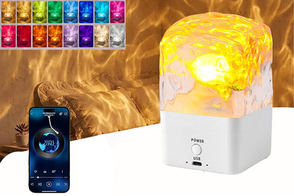 Rechargeable Bluetooth Speaker with 16 Color Light-White