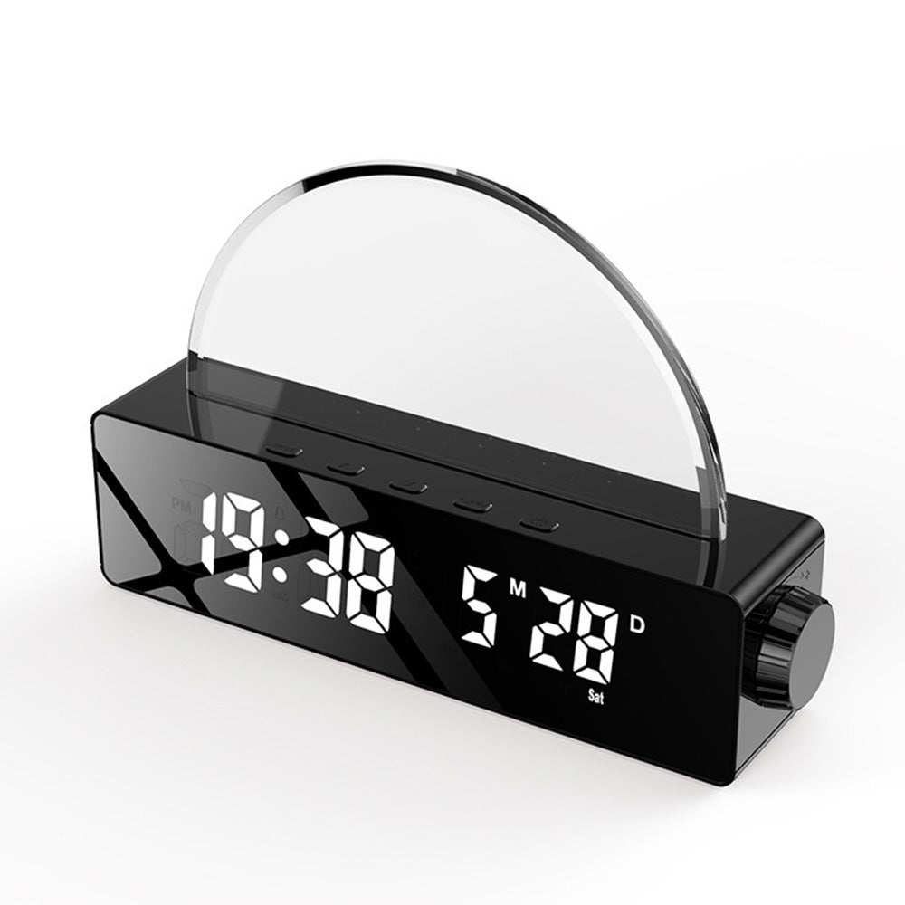 Sunrise Alarm Clock with LED Mood Light & Smart Wake-Up Function Black