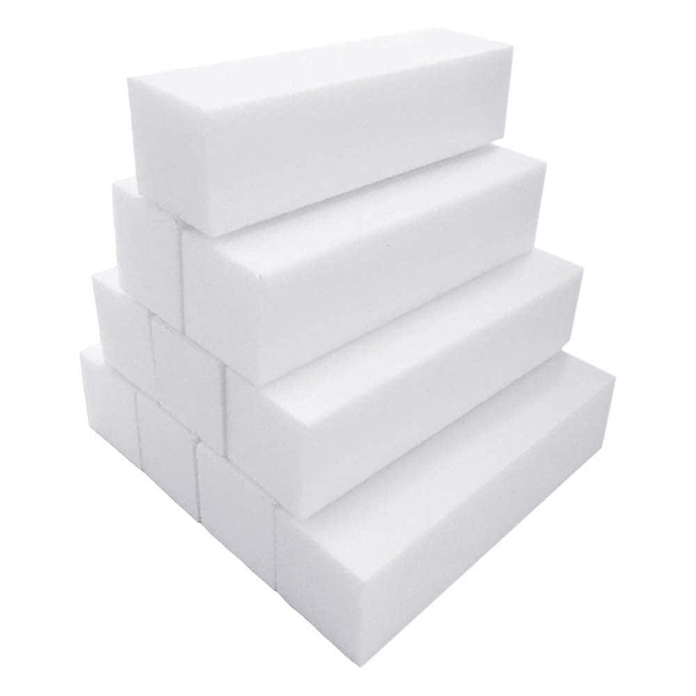 10Pcs 150 Grit Nail Buffer Blocks for Acrylic and Gel Nails-White
