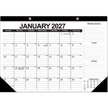18 Monthly Wall Calendar Monthly Desk Calendar with To-do List