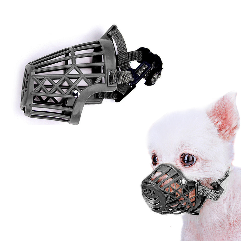 Dog Muzzle Breathable Basket Muzzles for Anti-Biting Barking-Black